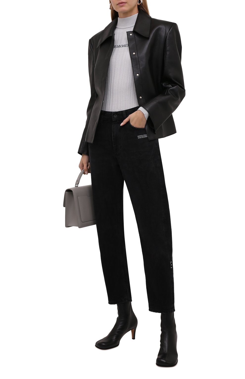 Джинсы OFF-WHITE черного цвета по цене 47800 руб., арт. 0WYA031F21DEN002, фото 2 Джинсы OFF-WHITE, арт. 0WYA031F21DEN002, фото 2