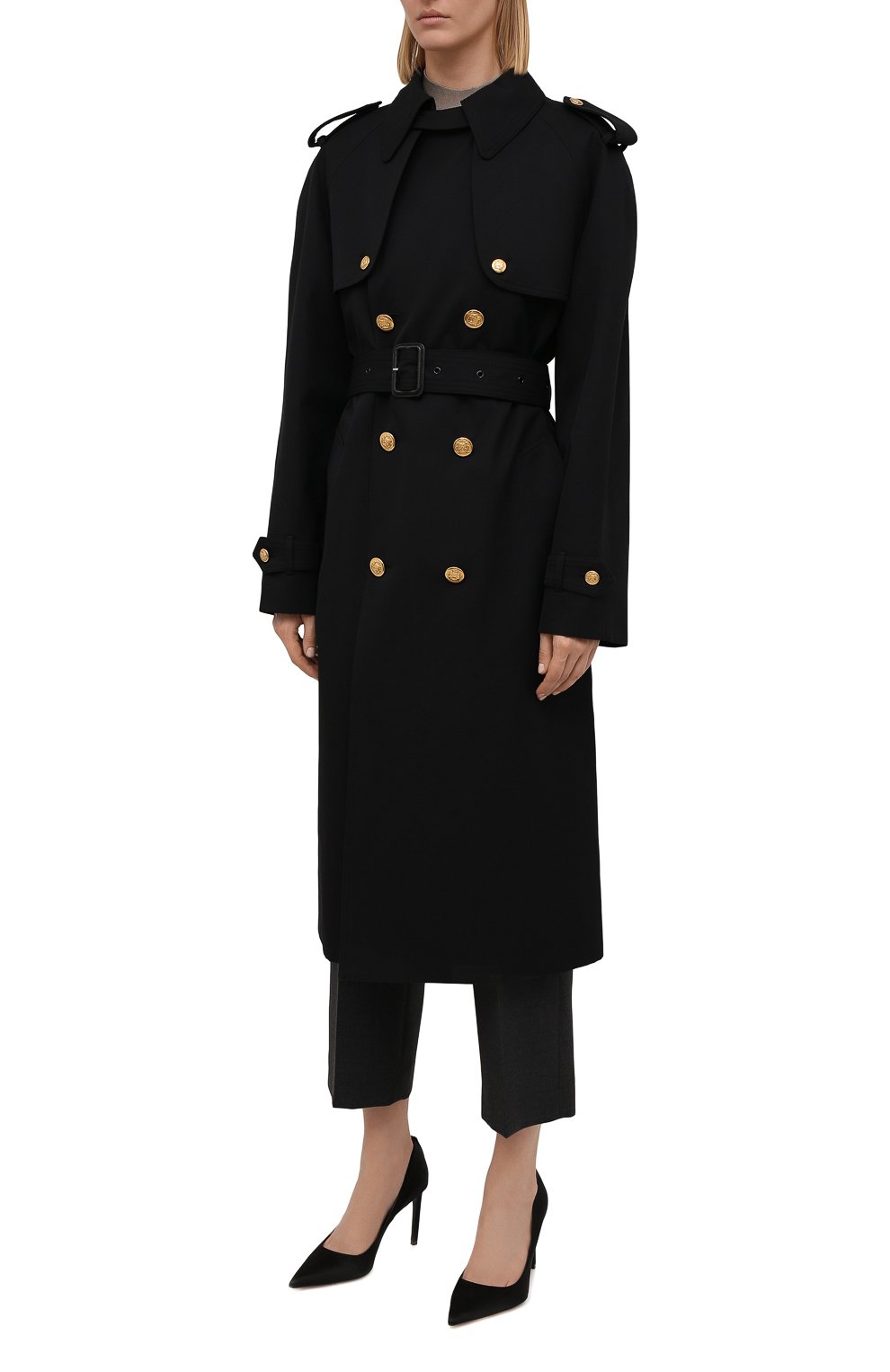 Тренч из шерсти и хлопка CELINE, арт. 2M648927C, фото 3