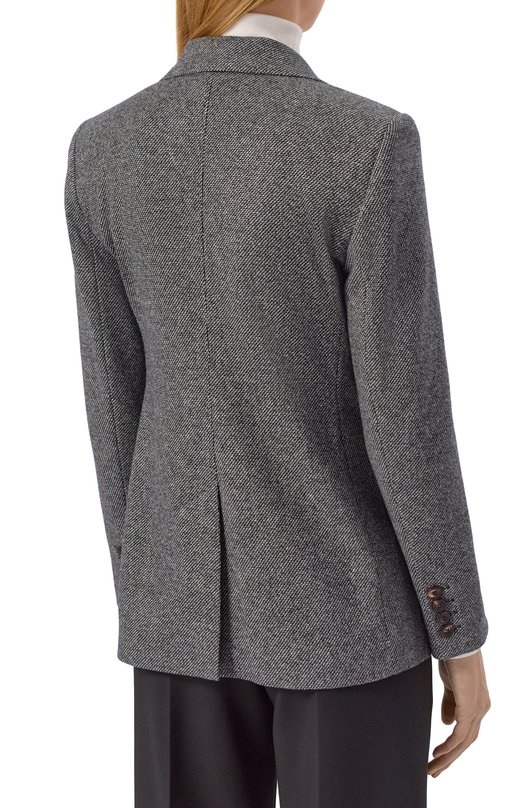 Жакет из хлопка и вискозы Max Mara Studio B0SH Серый  B0SH Фото 4