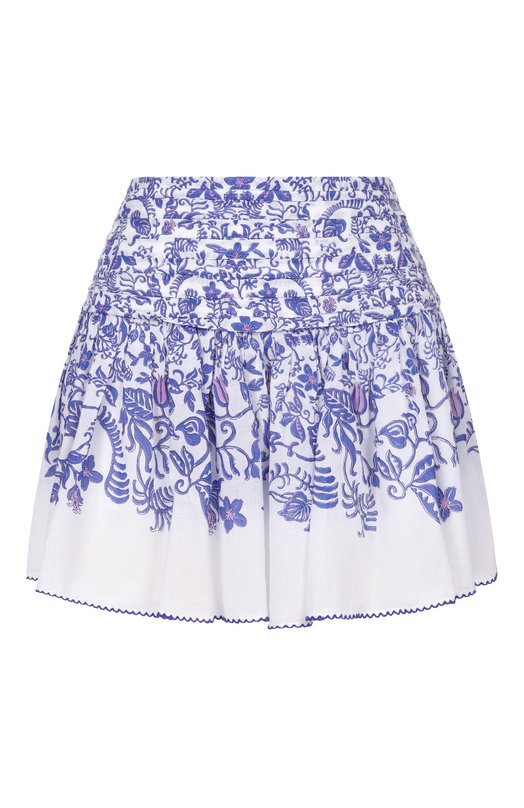 Хлопковая юбка Poupette St Barth WENR26UCMTWU Синий WENR26UCMTWU