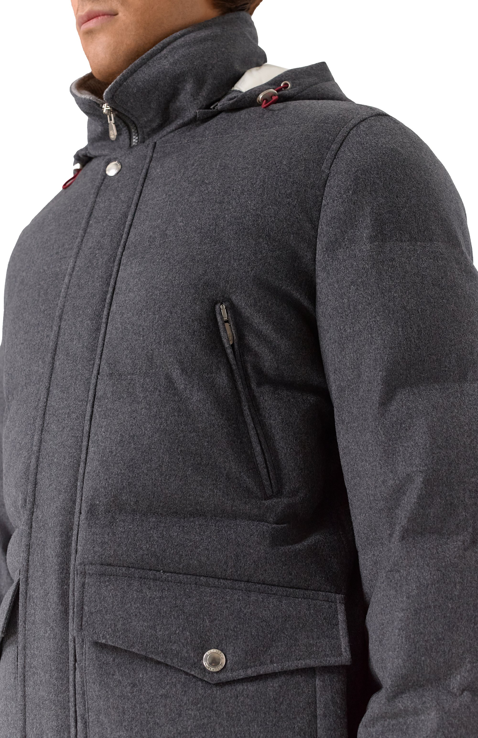 Шерстяной пуховик BRUNELLO CUCINELLI, арт. MM4701823, фото 5