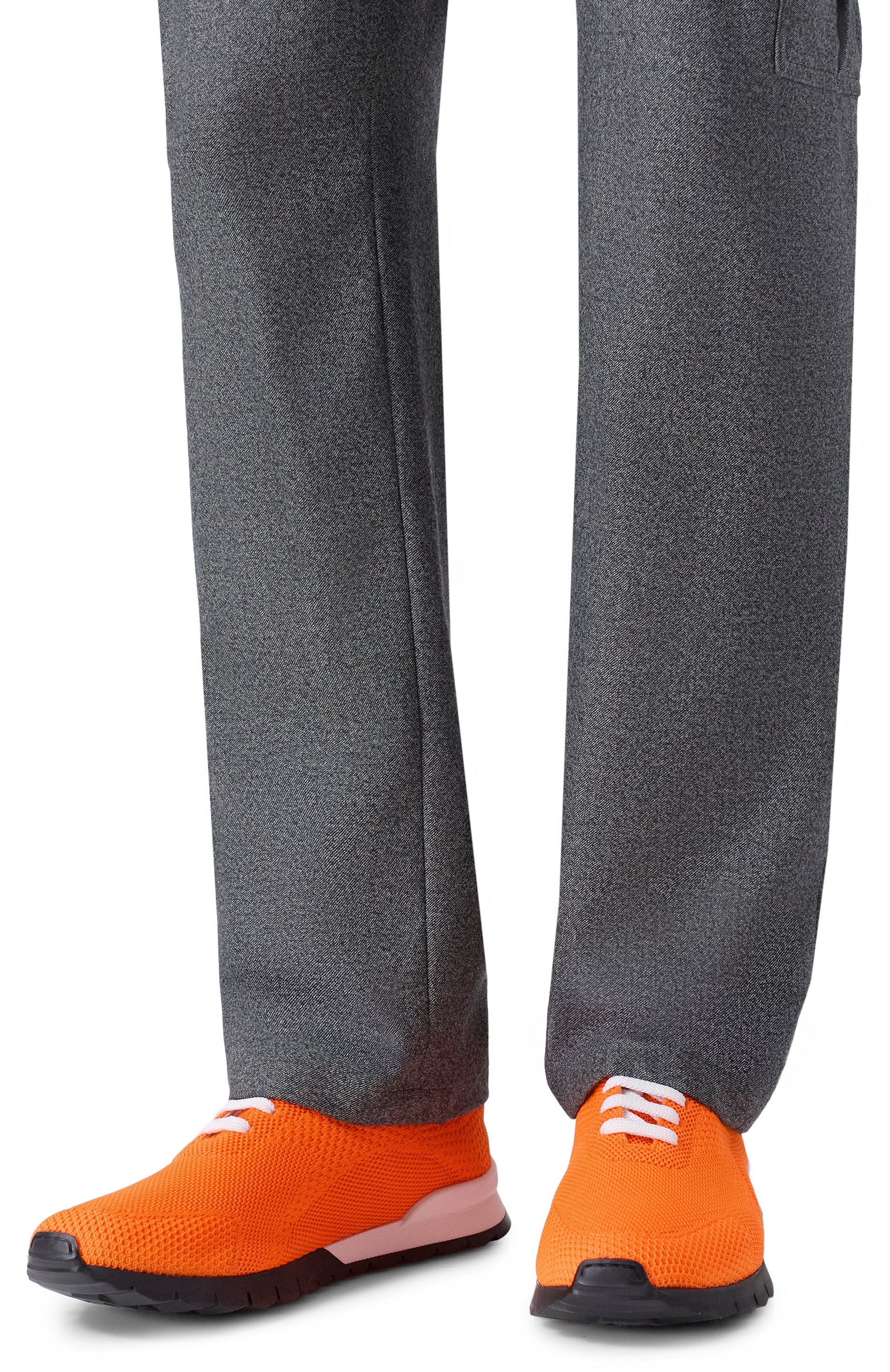 Текстильные кроссовки KITON оранжевого цвета по цене 83900 руб., арт. USSFITN0080974, фото 3 Текстильные кроссовки KITON, арт. USSFITN0080974, фото 3