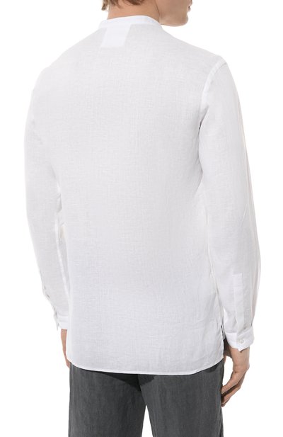 Льняная рубашка GIORGIO ARMANI белого цвета по цене 82500 руб., арт. 4SGCC0A5/T04TB, фото 4 Льняная рубашка GIORGIO ARMANI, арт. 4SGCC0A5/T04TB, фото 4