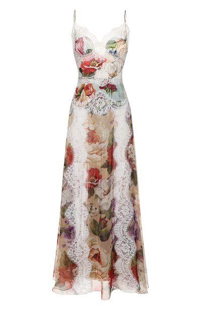 Платье из смеси шелка и хлопка DOLCE & GABBANA, арт. F6H5AT/GDS39, фото 1