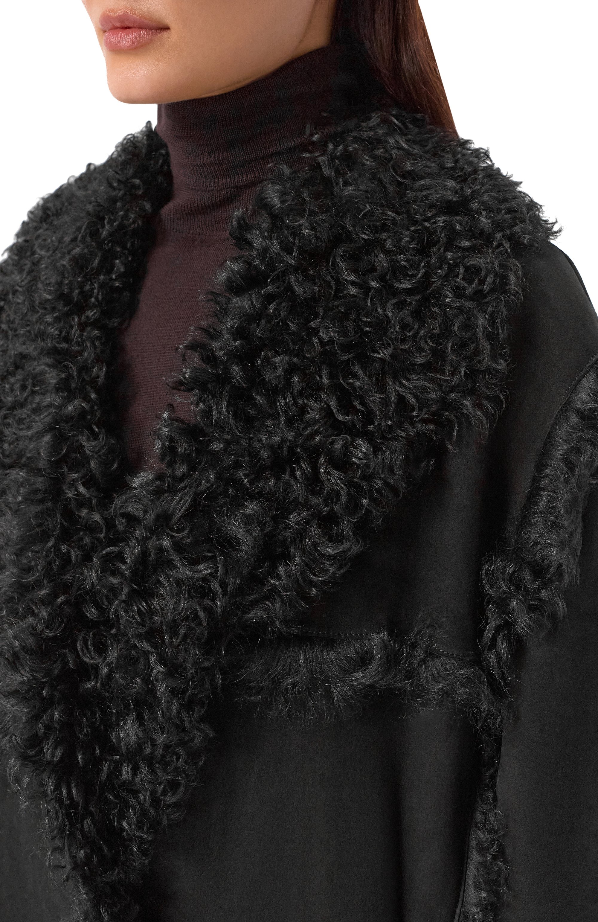 Двусторонняя дубленка из овчины THE ATTICO, арт. 251WCC00086/LBT136AA, фото 5