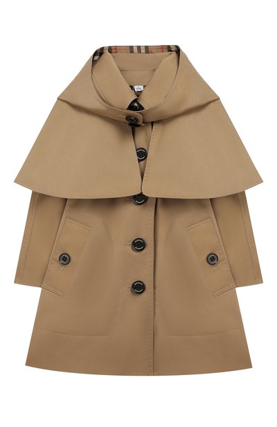 Хлопковый тренч с капюшоном BURBERRY, арт. 8011080, фото 1