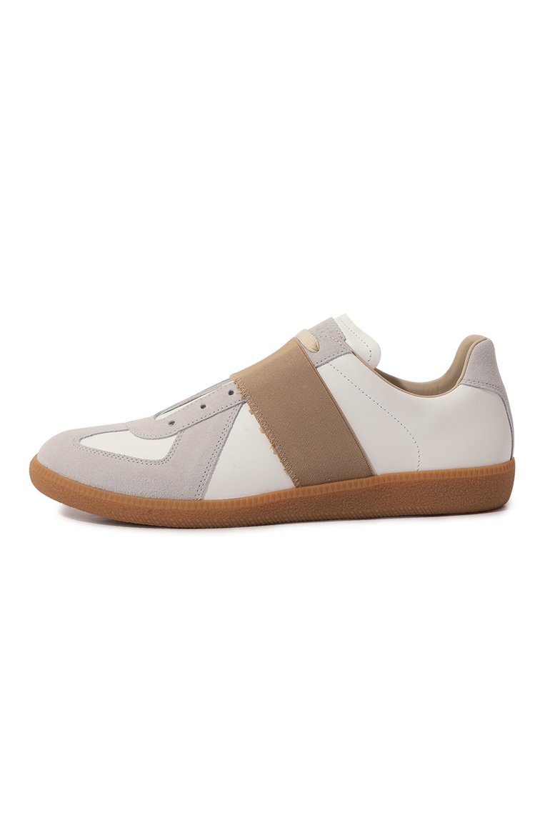 Мужские кожаные кеды replica MAISON MARGIELA белого цвета, арт. S97WS0078/P6843 | Фото 4 (Материал внутренний: Текстиль; Подошва: Плоская; Материал утеплителя: Без утеплителя; Стили: Классический; Материал внешний: Натуральная кожа; Кросс-КТ: Низкие)
