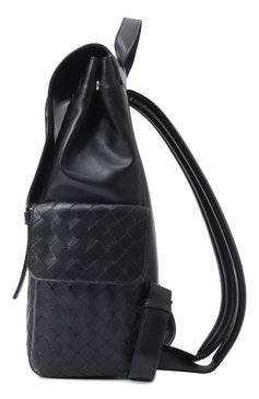 Мужской рюкзак back-to-school BOTTEGA VENETA черного цвета, арт. 805971 V2HL1 | Фото 4 (Материал сплава: Проставлено; Размер: large; Драгоценные камни: Проставлено; Материал: Натуральная кожа; Стили: Классический; Сумки-технические: Рюкзаки - большие)