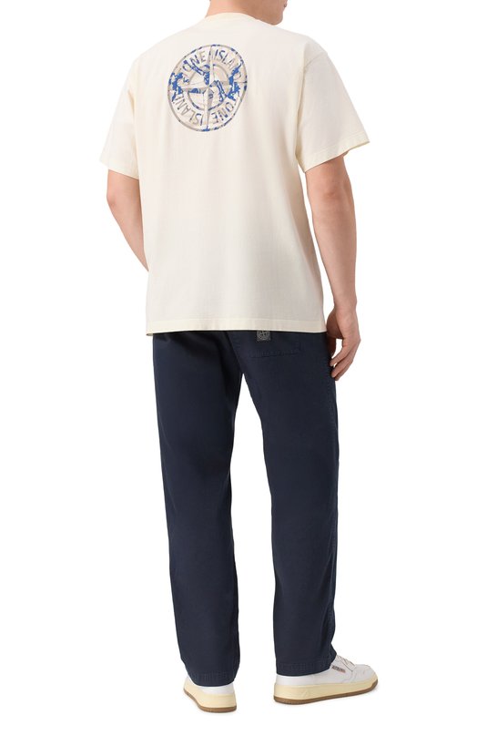 Хлопковая футболка Stone Island K1S1521002RC/S0153 Кремовый  K1S1521002RC/S0153 Фото 2