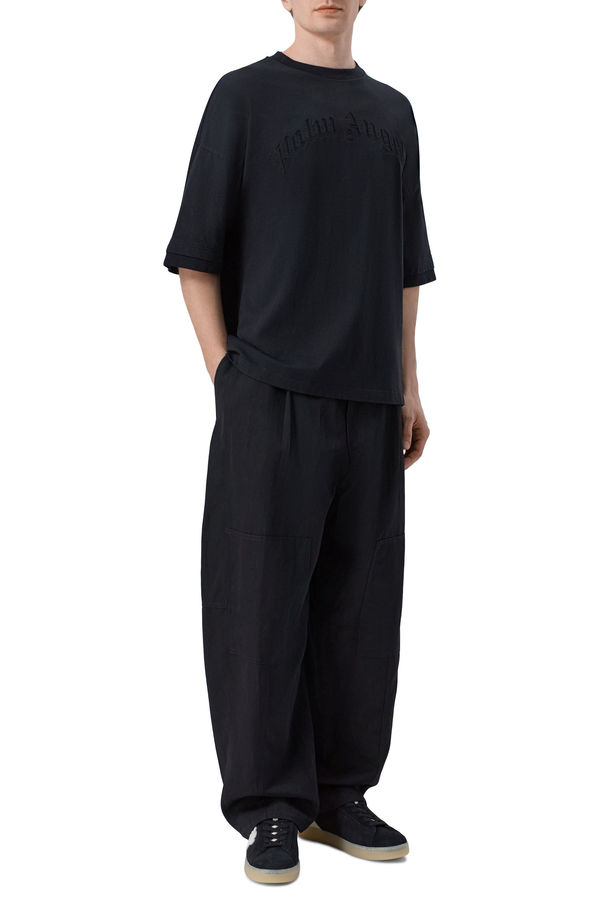 Хлопковая футболка PALM ANGELS, арт. PMAA10QS26JER001, фото 2