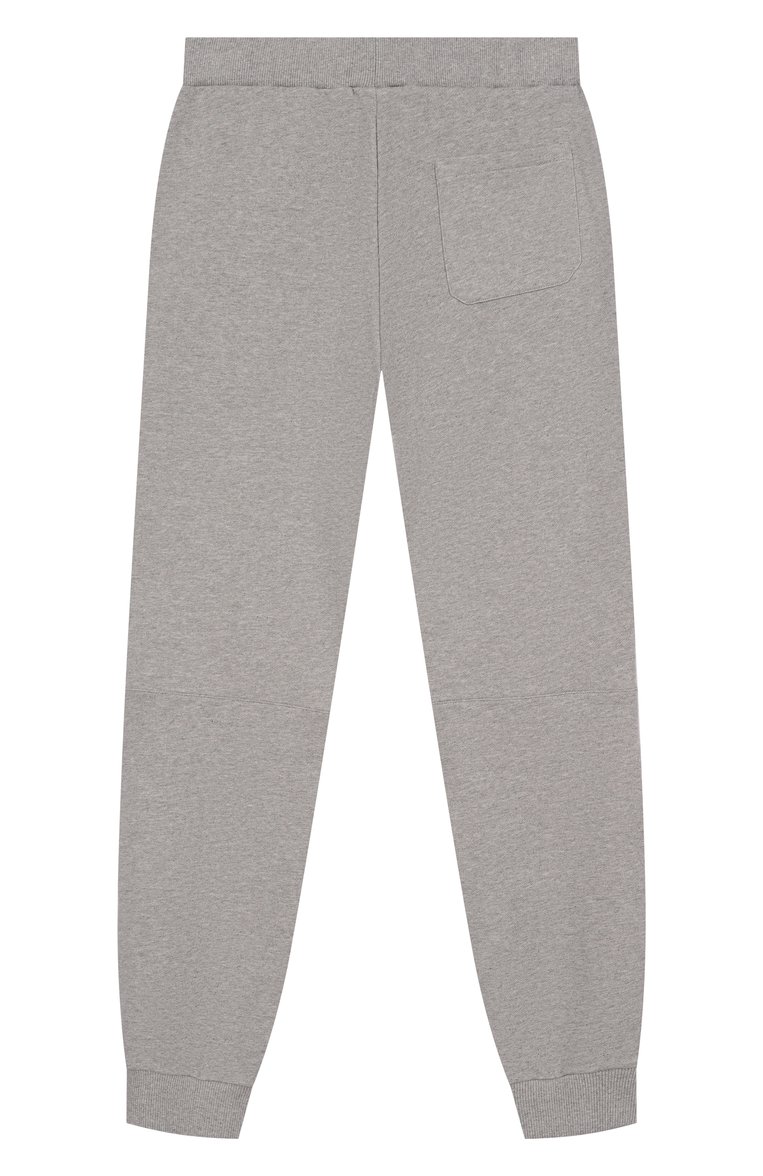 Детские хлопковые джоггеры BALMAIN серого цвета, арт. BW6R10 | Фото 2 (Материал внешний: Хлопок; Нос: Не проставлено; Мальчики Кросс-КТ: Брюки-спорт, Джоггеры-одежда; Ростовка одежда: 10 - 11 лет | 140 - 146см, 16 лет | 164 см, 8 лет | 128 см, 13 - 15 лет | 158 см, 6 лет | 116 см, 12 лет | 152 см)