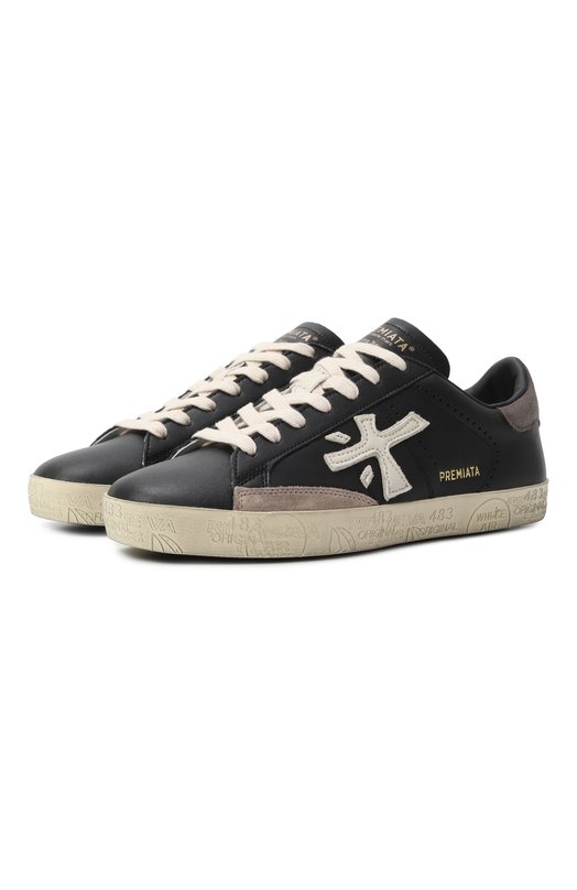 Кожаные кеды Steven D Premiata STEVEND/VAR 7603 Чёрный STEVEND/VAR 7603