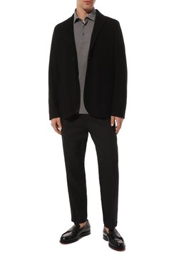 Мужское хлопковое поло ZEGNA серого цвета, арт. UD392A7/D757 | Фото 2 (Длина (для топов): Стандартные; Рукава: Длинные; Материал внешний: Хлопок; Застежка: Пуговицы; Стили: Кэжуэл; Принт: Без принта; Мужское Кросс-КТ: Футболка-одежда)