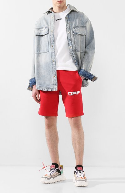 Хлопковые шорты OFF-WHITE, арт. 0MCI006S20E300032088, фото 2