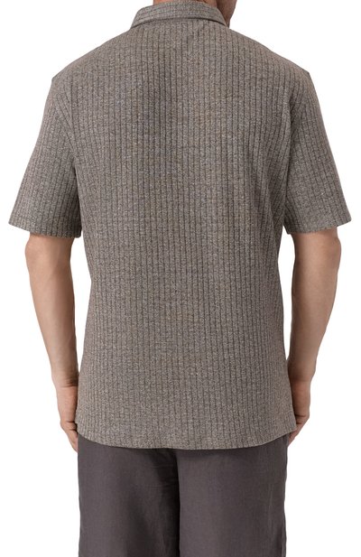 Поло изо льна и хлопка BRUNELLO CUCINELLI, арт. MW8653936W, фото 4