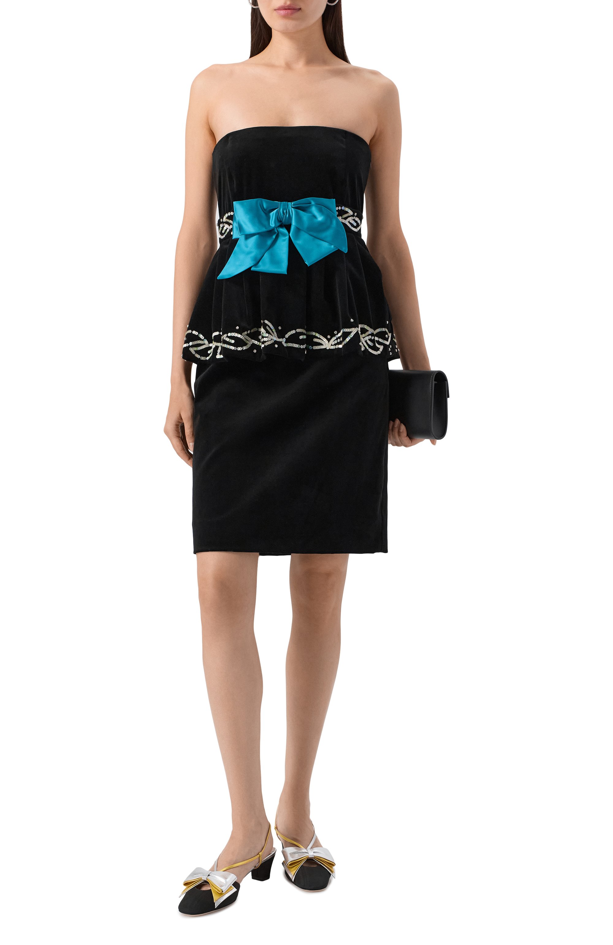 Бархатное платье VALENTINO, арт. 7B3VADP5/905, фото 2