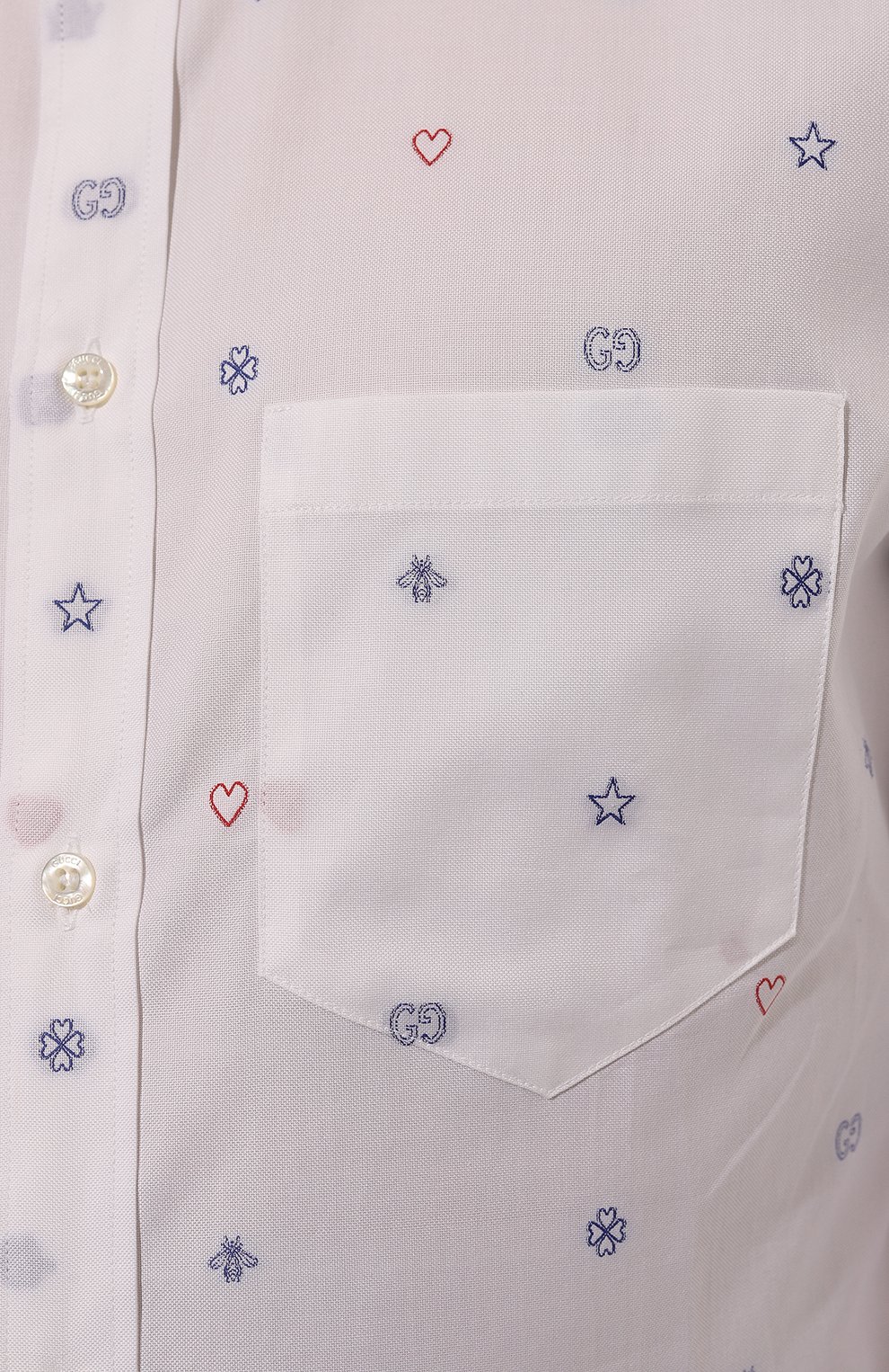 Хлопковая рубашка GUCCI, арт. 625883 ZAEDI, фото 5