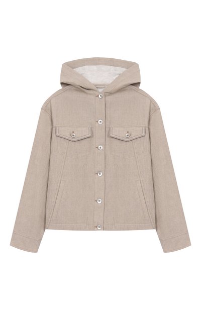 Куртка изо льна и вискозы BRUNELLO CUCINELLI, арт. BL1360459C