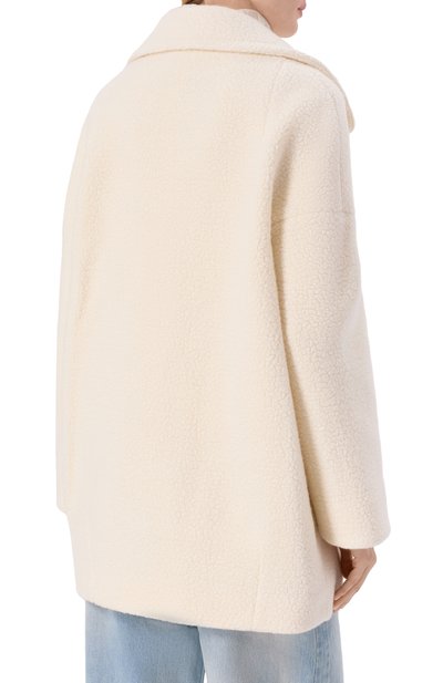Шерстяное полупальто CINZIA ROCCA кремового цвета по цене 78750 руб., арт. AR28001/B2, фото 4 Шерстяное полупальто CINZIA ROCCA, арт. AR28001/B2, фото 4