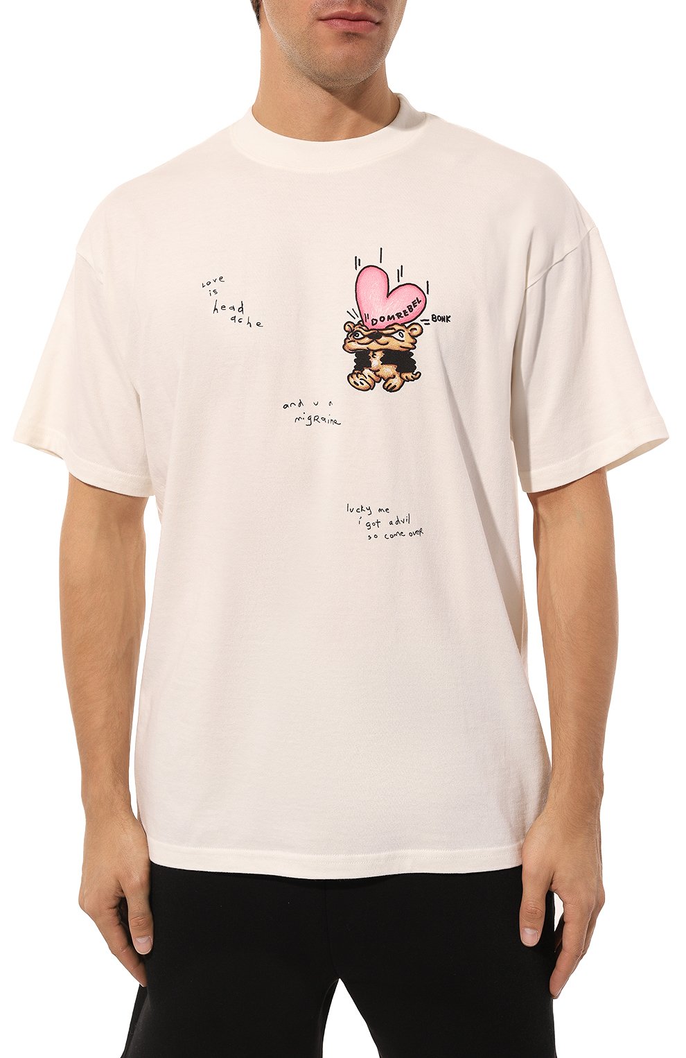 Хлопковая футболка DOMREBEL белого цвета по цене 15400 руб., арт. M MIGRAINE/TSHIRT, фото 3 Хлопковая футболка DOMREBEL, арт. M MIGRAINE/TSHIRT, фото 3