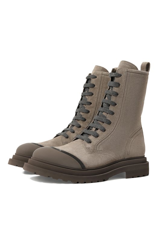 Замшевые ботинки Brunello Cucinelli MZSFGBP175 Бежевый MZSFGBP175