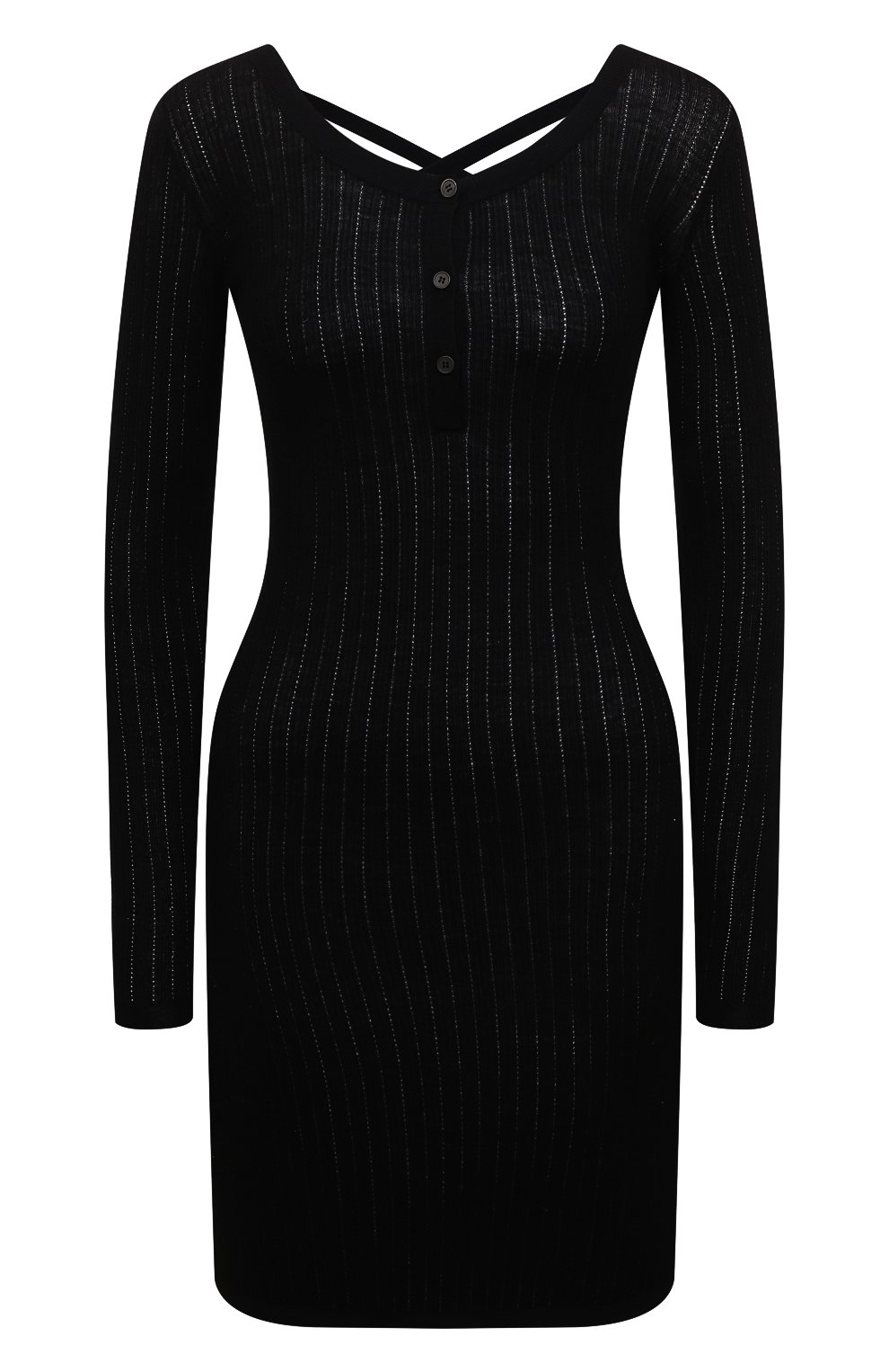 Шерстяное платье MIU MIU черного цвета по цене 155000 руб., арт. MMA732-TNR-F0002, фото 1 Шерстяное платье MIU MIU, арт. MMA732-TNR-F0002, фото 1