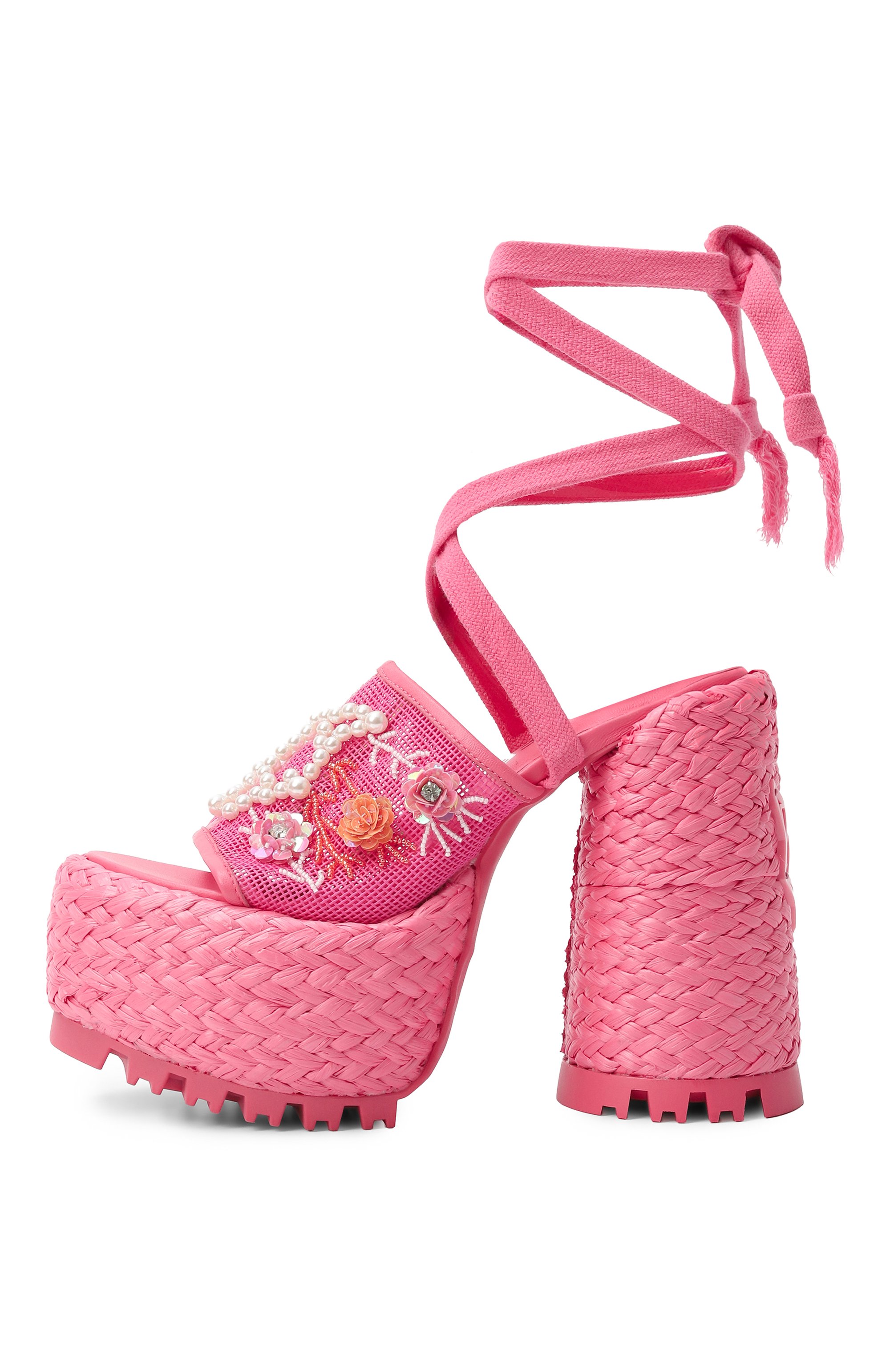 Босоножки bluebell NAKED WOLFE розового цвета по цене 37500 руб., арт. BLUEBELL, фото 4 Босоножки bluebell NAKED WOLFE, арт. BLUEBELL, фото 4