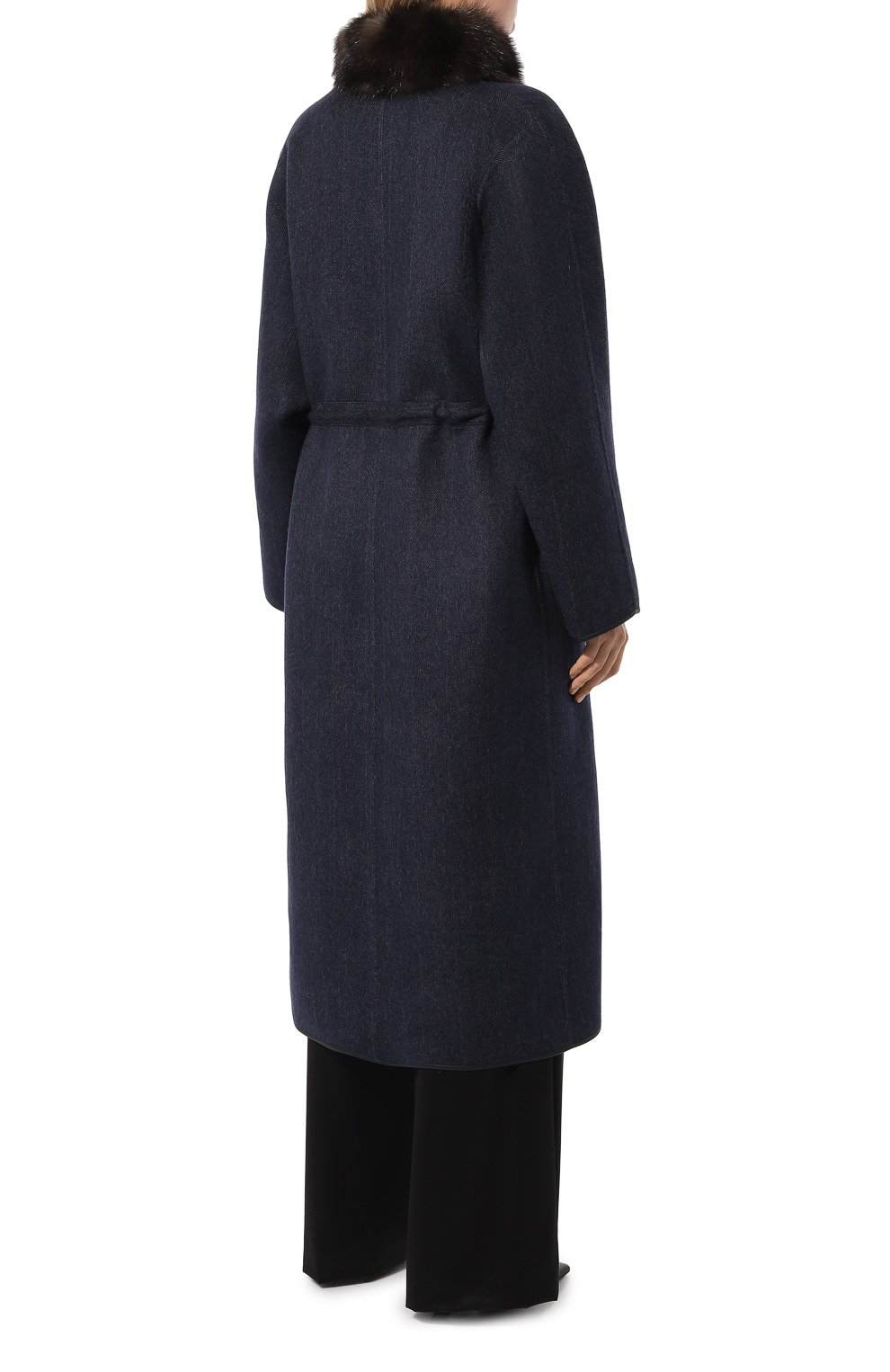 Кашемировое пальто с отделкой из меха соболя SABLEFUR, арт. 72213-sb-02, фото 4