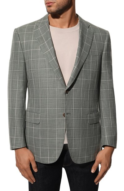 Пиджак из хлопка и шелка CANALI, арт. T11220/CX02601, фото 3