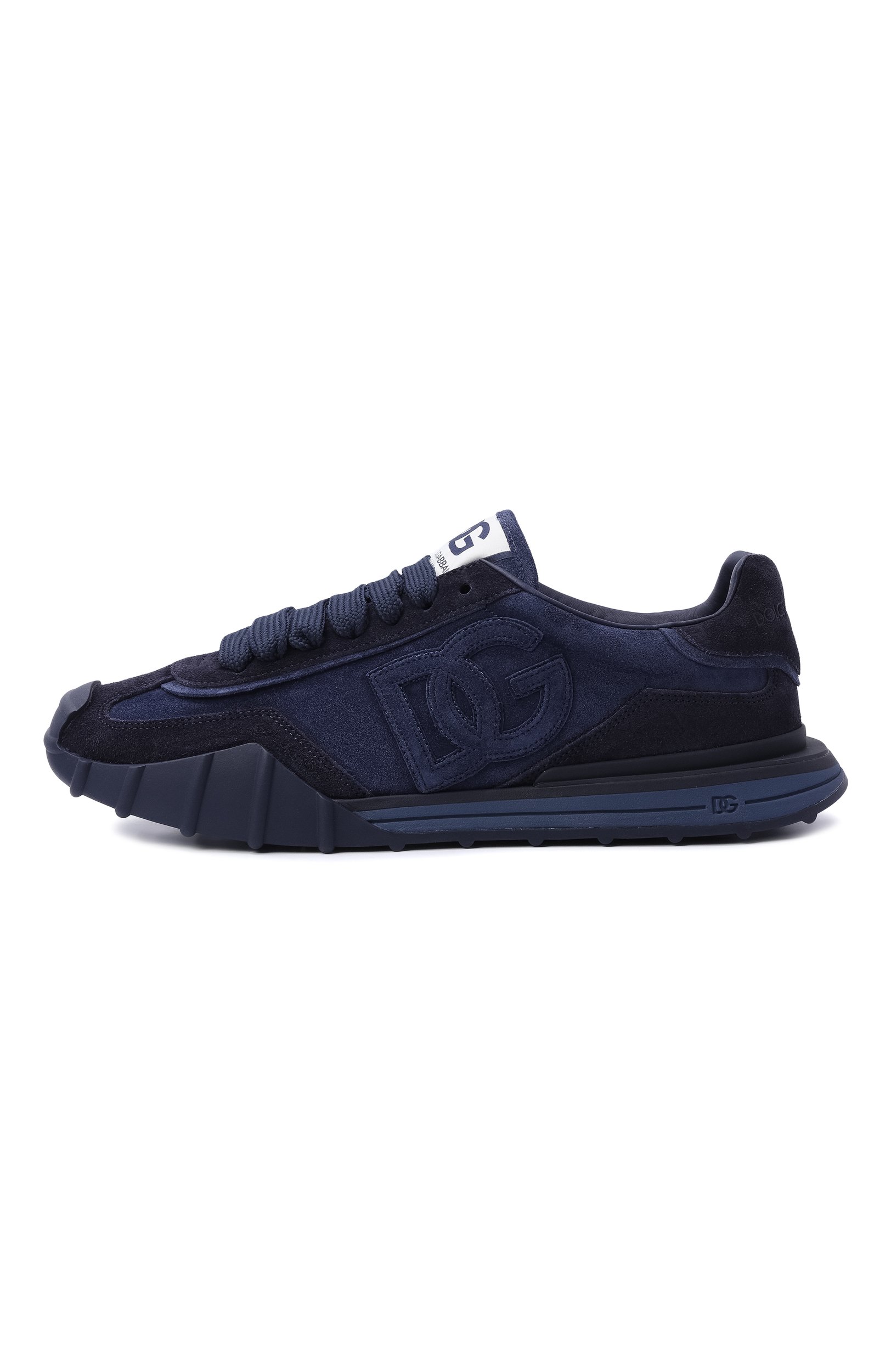 Замшевые кроссовки dg athletic DOLCE & GABBANA темно-синего цвета по цене 85700 руб., арт. CS2384/A0836, фото 3 Замшевые кроссовки dg athletic DOLCE & GABBANA, арт. CS2384/A0836, фото 3