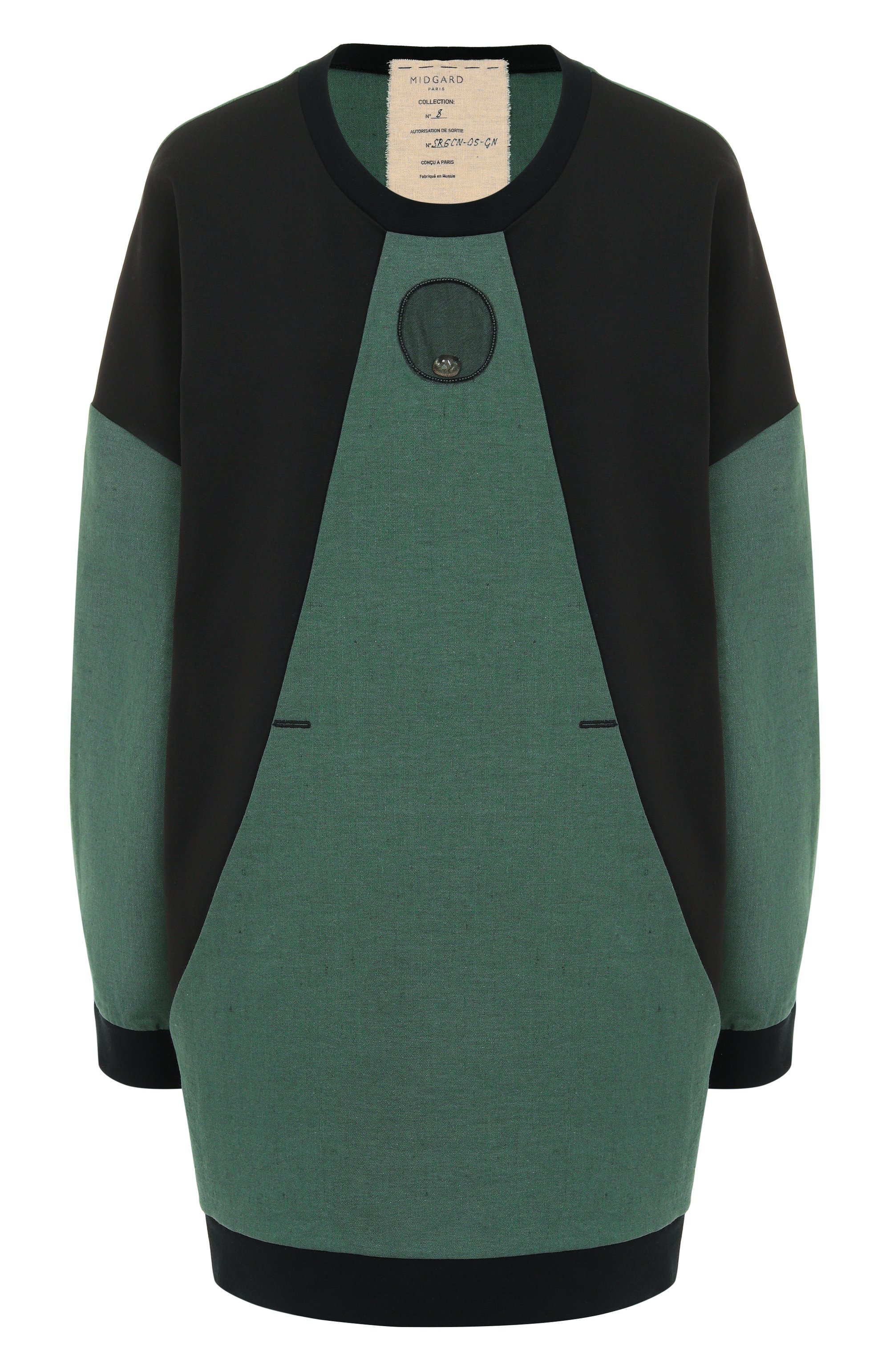 Свитшот из хлопка и льна MIDGARD PARIS, арт. SR6CN-OS-GN, фото 1