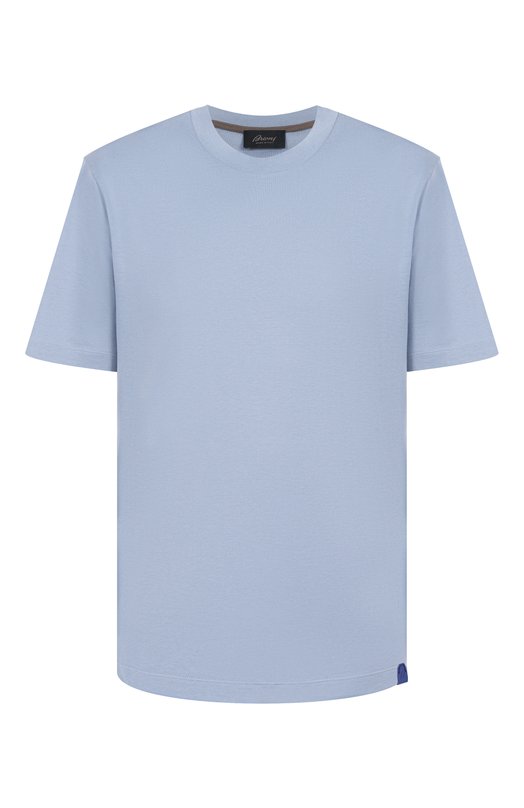 Хлопковая футболка Brioni UJSY0L/0D620 Голубой UJSY0L/0D620