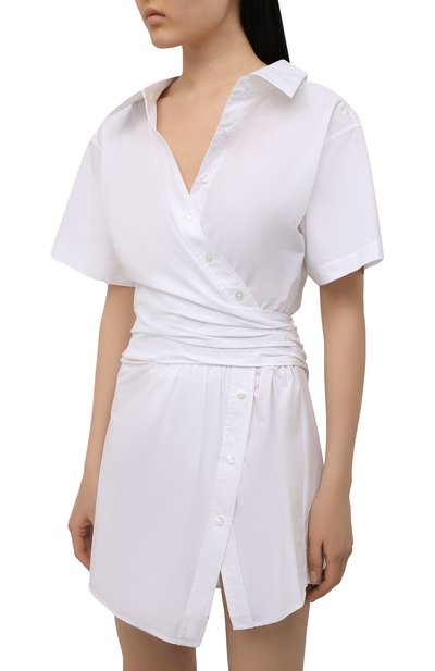 Хлопковое платье ALEXANDERWANG.T белого цвета по цене 54850 руб., арт. 4WC2216126, фото 3 Хлопковое платье ALEXANDERWANG.T, арт. 4WC2216126, фото 3