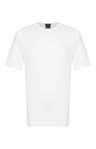 Мужская футболка из хлопка и льна BOSS, арт. 50537498