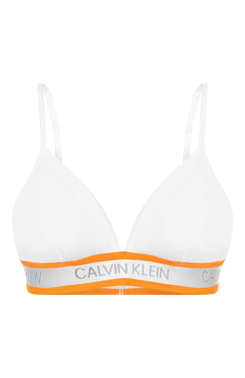 Треугольный бюстгальтер CALVIN KLEIN белого цвета по цене 4415 руб., арт. QF5669E, фото 1 Треугольный бюстгальтер CALVIN KLEIN, арт. QF5669E, фото 1