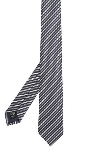 Шелковый галстук в полоску ZEGNA серого цвета по цене 17950 руб., арт. Z9D111L8, фото 2 Шелковый галстук в полоску ZEGNA, арт. Z9D111L8, фото 2