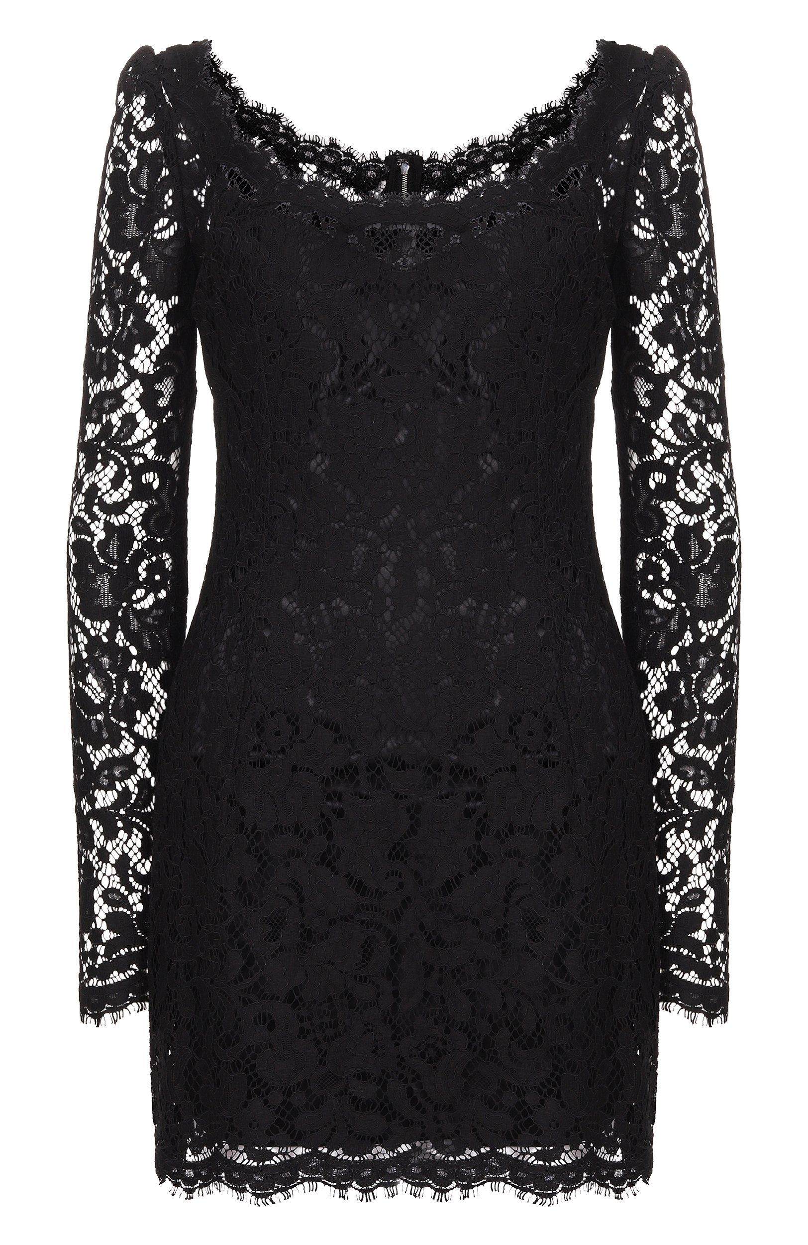 Платье из хлопка и вискозы DOLCE & GABBANA черного цвета по цене 377500 руб., арт. F632IT/HLM5E, фото 1 Платье из хлопка и вискозы DOLCE & GABBANA, арт. F632IT/HLM5E, фото 1