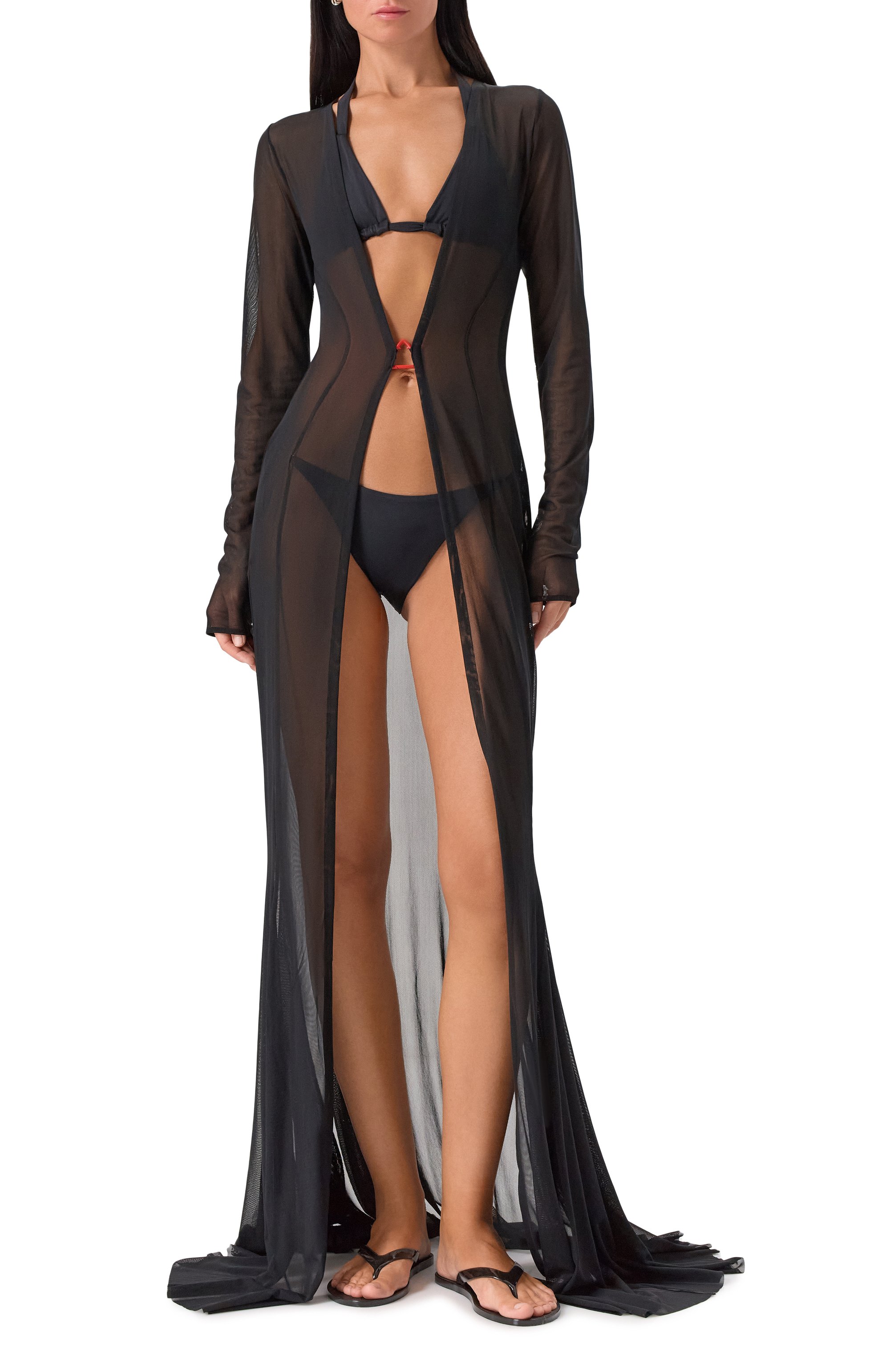 Туника LET`S SWIM черного цвета по цене 49950 руб., арт. LS/W_042_DR, фото 3 Туника LET`S SWIM, арт. LS/W_042_DR, фото 3