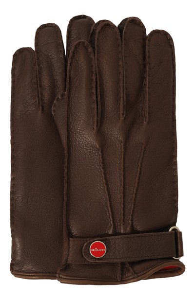 Мужские кожаные перчатки KITON, арт. UGU023K0257F03