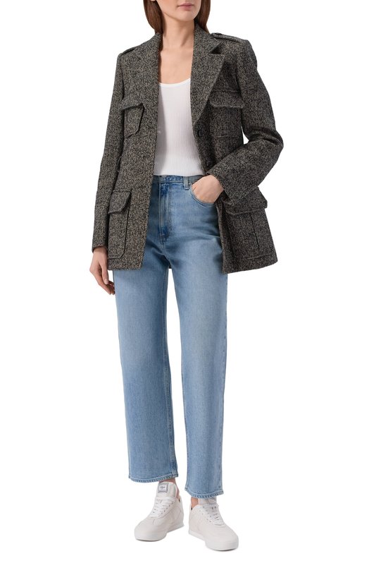 Кожаные кеды Chloe Kick Chloé CH25W07IVE Белый  CH25W07IVE Фото 3