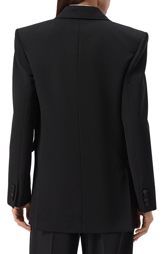 Шерстяной жакет Saint Laurent 828008/Y7E63 Чёрный  828008/Y7E63 Фото 4
