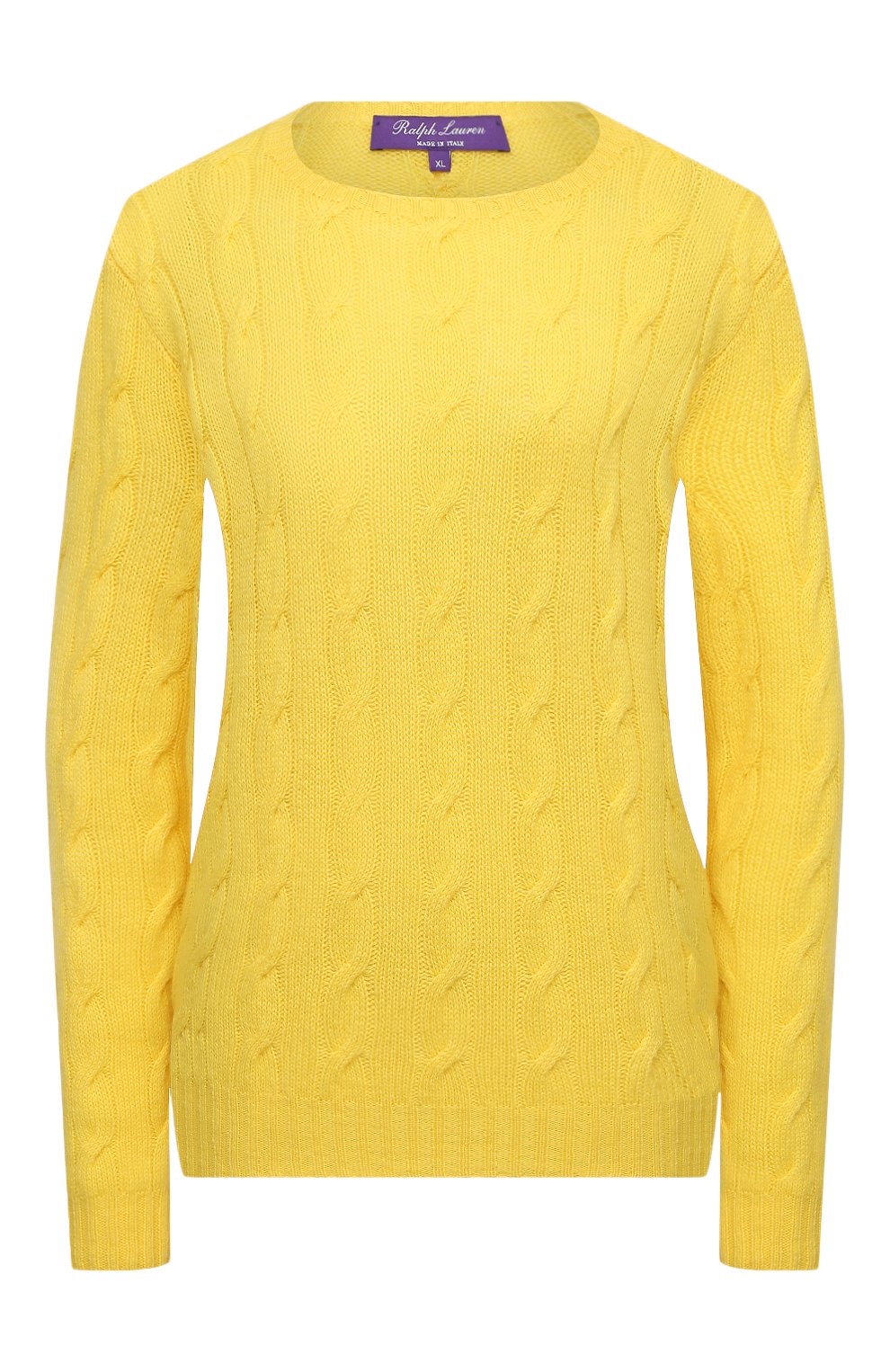 Кашемировый пуловер RALPH LAUREN желтого цвета по цене 79950 руб., арт. 919/IXQ18/FXQ18, фото 1 Кашемировый пуловер RALPH LAUREN, арт. 919/IXQ18/FXQ18, фото 1