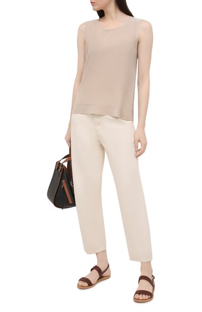 Топ из вискозы D.EXTERIOR бежевого цвета по цене 18200 руб., арт. 52368, фото 2 Топ из вискозы D.EXTERIOR, арт. 52368, фото 2