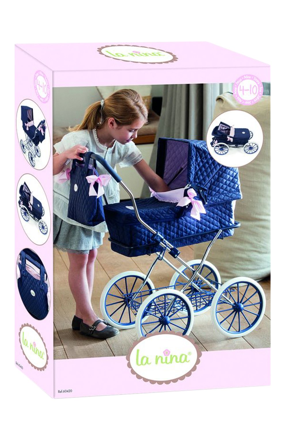 Коляска для кукол LA NINA синего цвета по цене 61580 руб., арт. 65046, фото 7 Коляска для кукол LA NINA, арт. 65046, фото 7