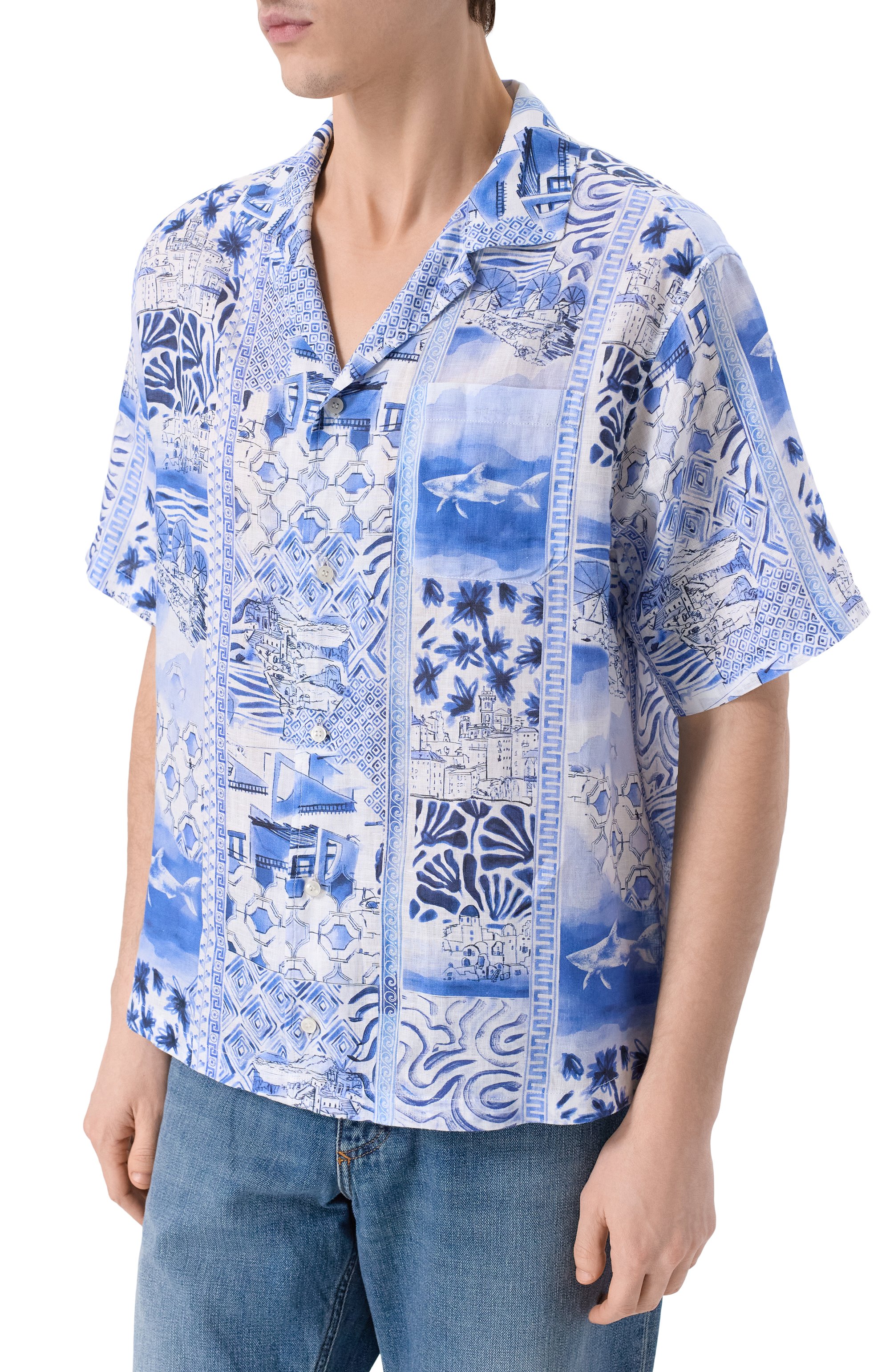 Льняная рубашка PAUL&SHARK, арт. 26413189, фото 3