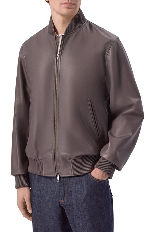 Кожаный бомбер MVST M25.1PM.0009/CREAM NAPA_001 Коричневый  M25.1PM.0009/CREAM NAPA_001 Фото 3