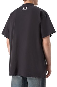 Мужского хлопковая футболка balenciaga х under armour BALENCIAGA черного цвета, арт. 787349/TRVB7 | Фото 4 (Стили: Кэжуэл; Принт: Без принта; Нос: Не проставлено; Региональные ограничения белый список (Axapta Mercury): Не проставлено; Женское Кросс-КТ: Футболка-одежда; Материал внешний: Хлопок)