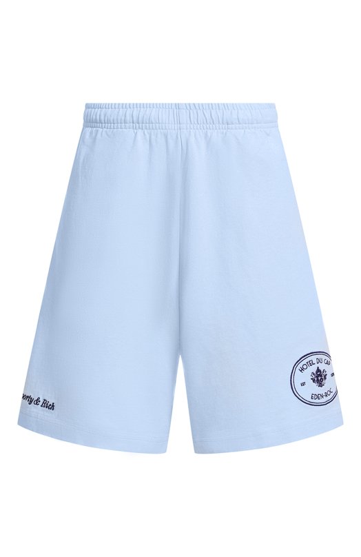 Хлопковые шорты Sporty and Rich SH03960666BL90 Голубой SH03960666BL90