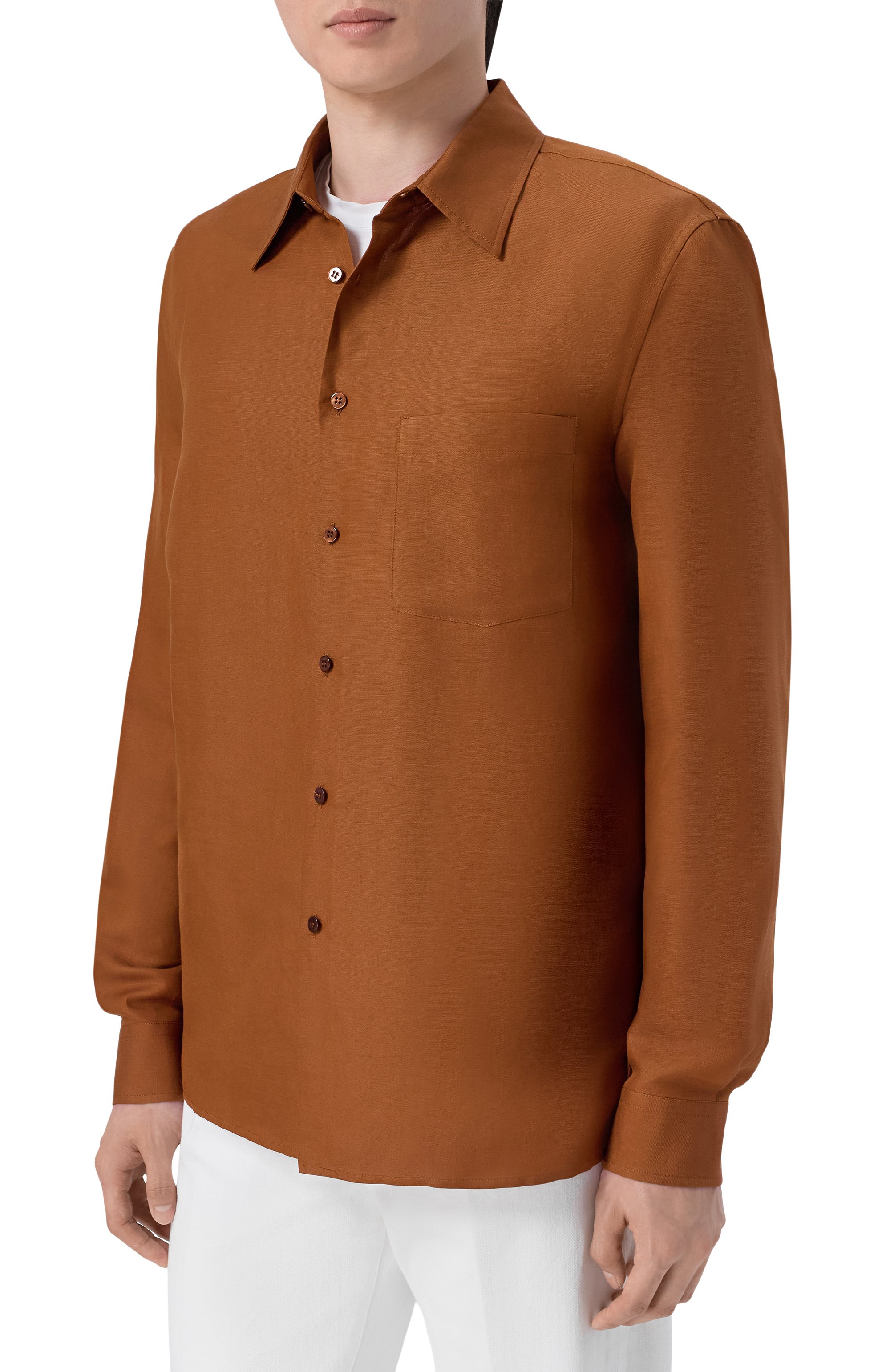 Рубашка изо льна и шелка MVST, арт. M26.2PM.B010/F123, фото 3