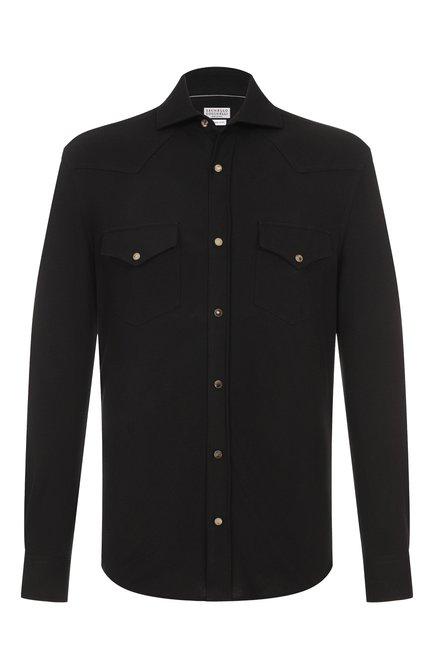 Мужская хлопковая рубашка BRUNELLO CUCINELLI, арт. ME8546666